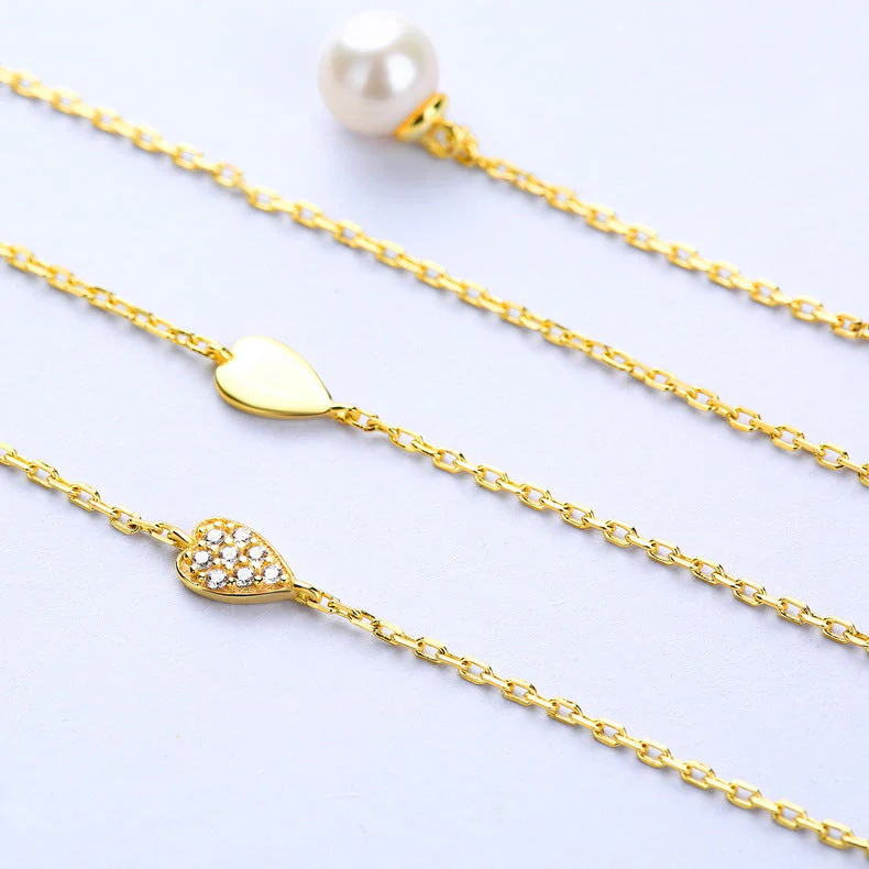 Pearl Drop Pendant Long Y Necklace