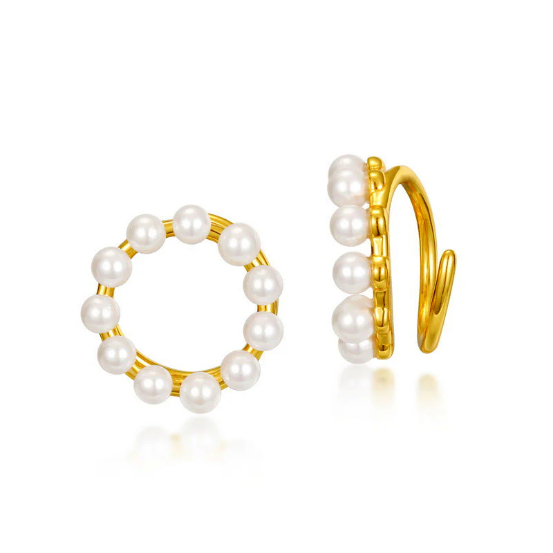 No Piercing Screw Pearl Earrings