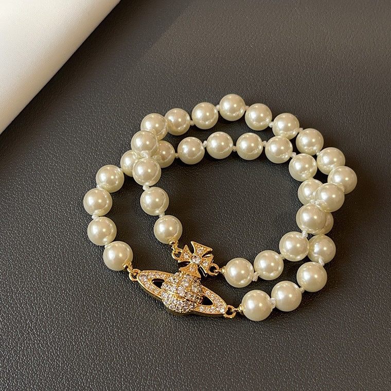 VIVI 2 Row Pearl Bracelet | Best Replica Jewelry™