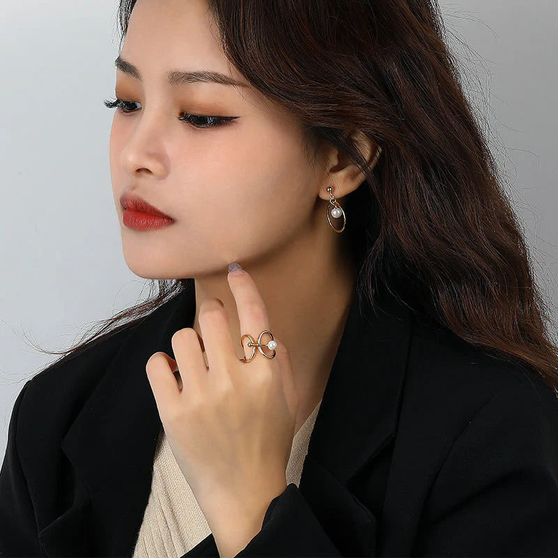 Dual Purpose Pearl Ring Earring
