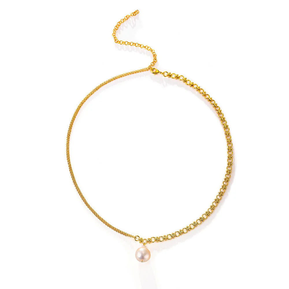 Baroque Pendant Single Pearl Necklace