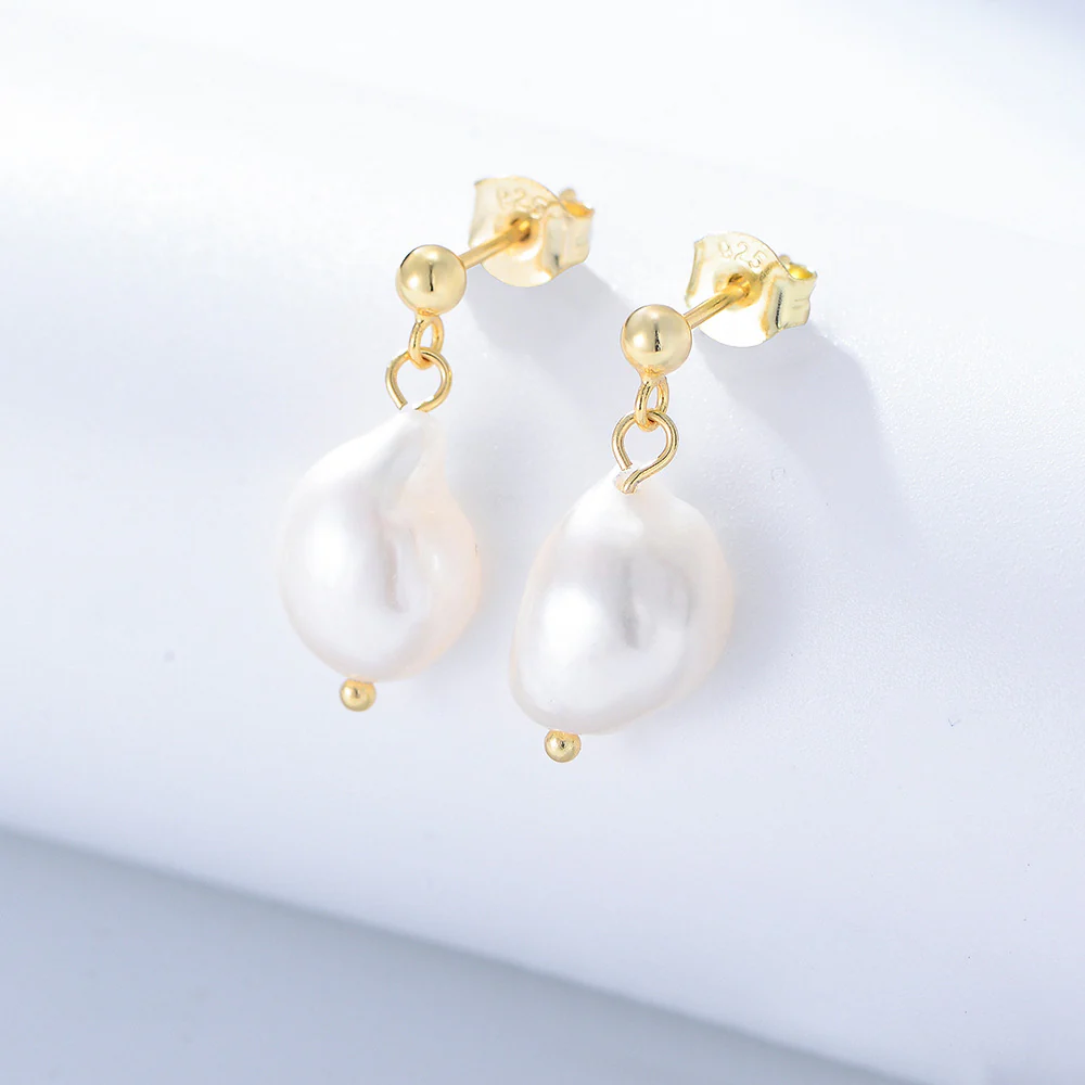 Baroque Pearl Drop Earrings