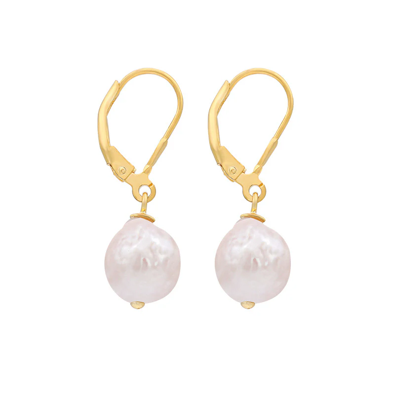 Natural Pearl Dangle Earrings