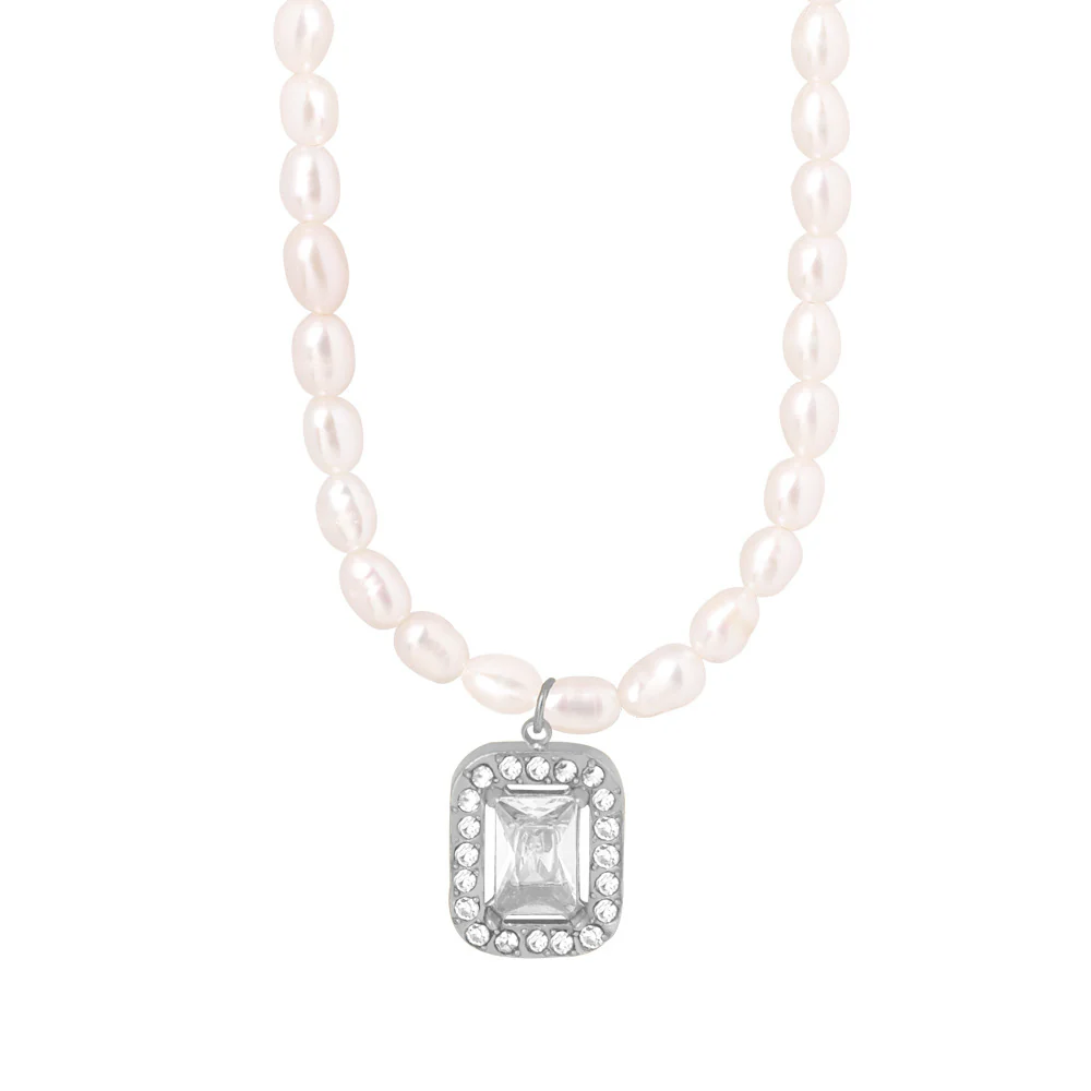 Pearl Necklace and Earring Set