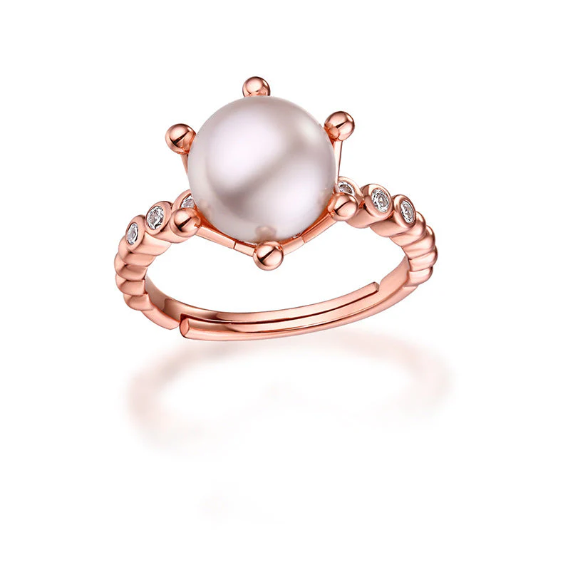 Rose Gold Pearl Ring