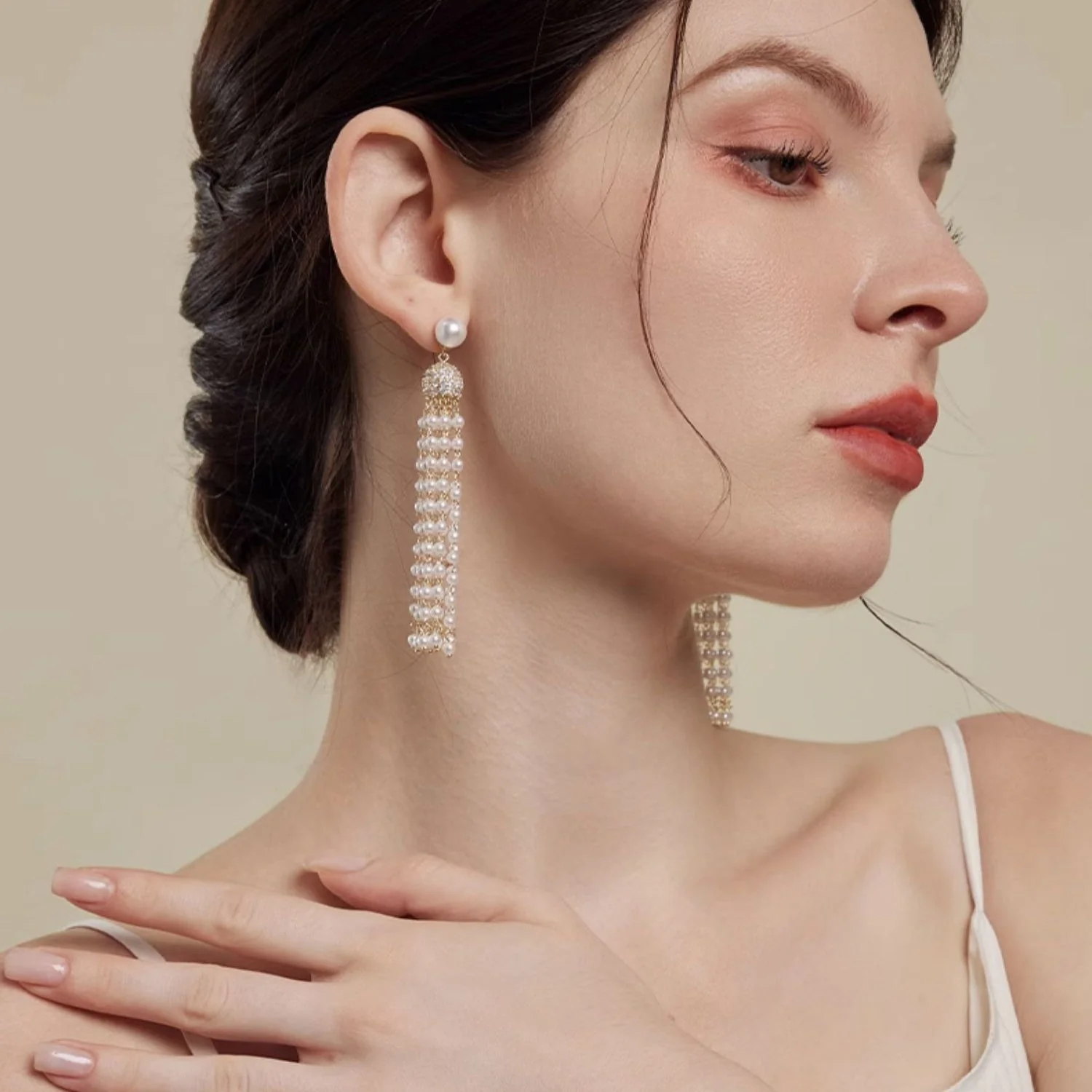 Pearl Tassel Earrings