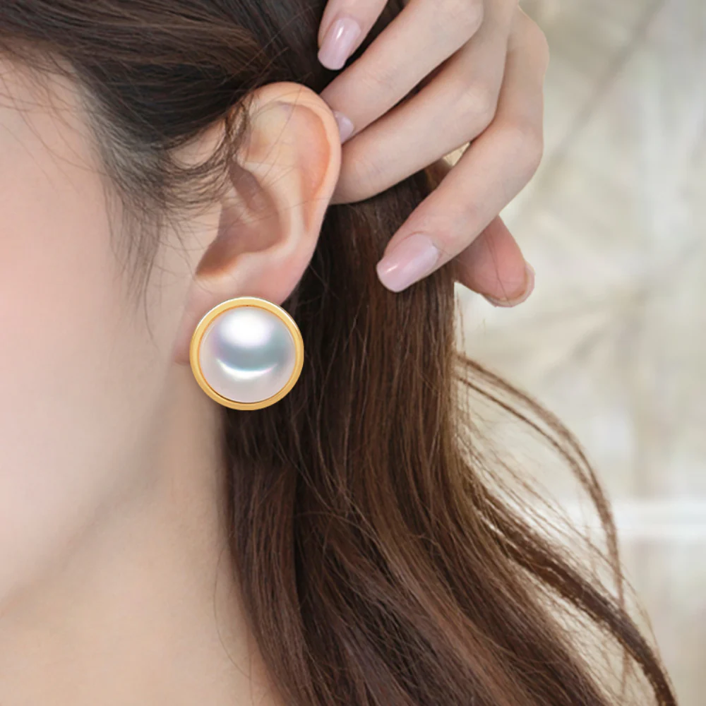 Big Vintage Pearl Earrings