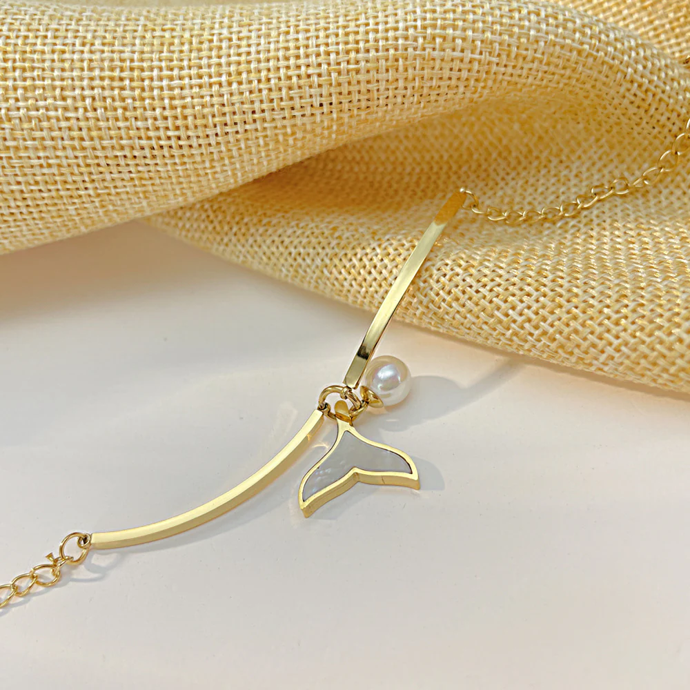 Mermaid Tail and Pearl Bracelet