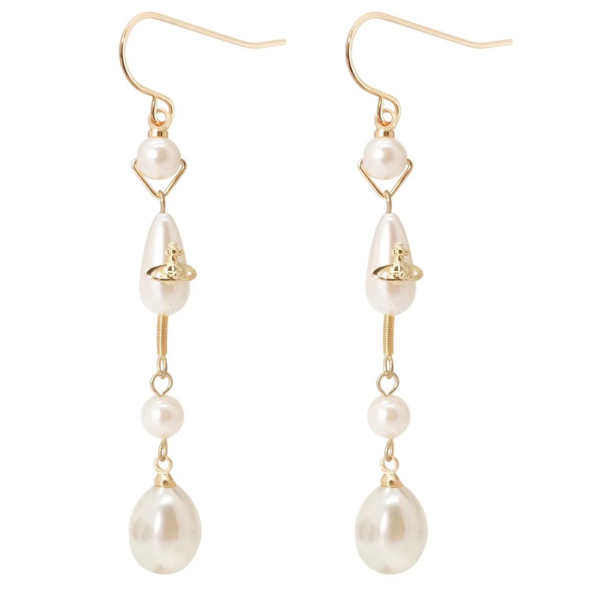 VIVI Teardrop Pearl Saturn Earrings | Best Replica Jewelry™