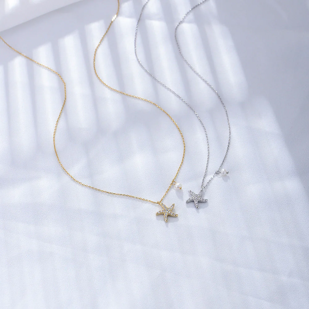 Diamond Starfish Necklace