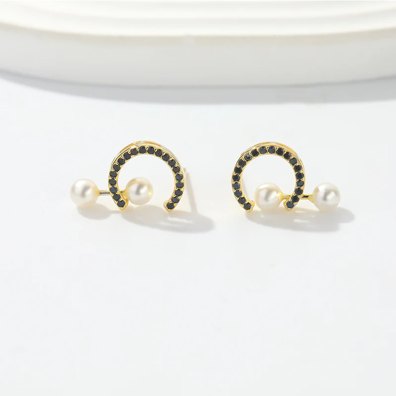 Black Studs Earrings For Women