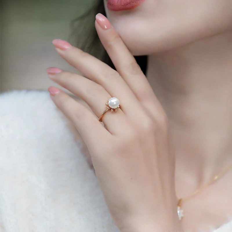 18k Gold Pearl Ring