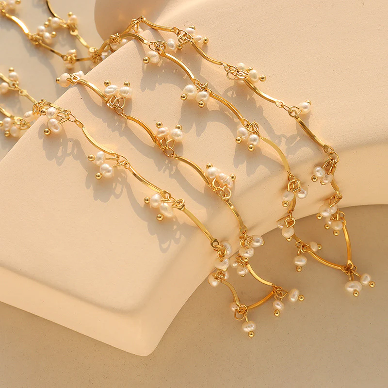 Freshwater Pearl and Rainbow Glass Beaded Necklace