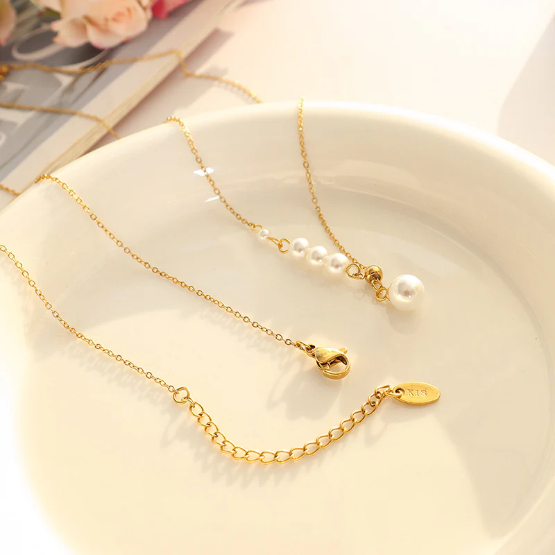 Adjustable Pearl Drop Y Necklace