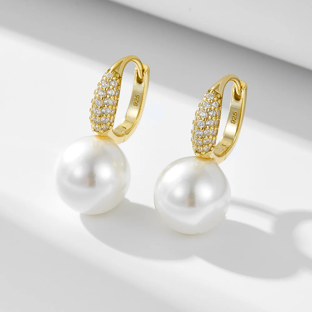 Hoop 10mm Pearl Earrings
