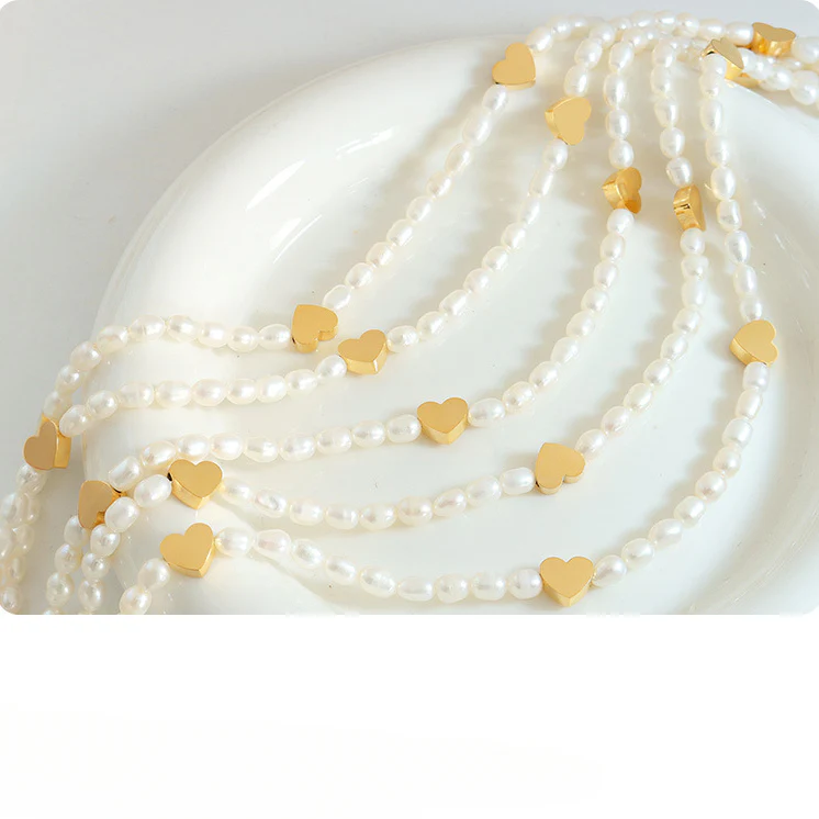 Sweet Pearl Heart Necklace