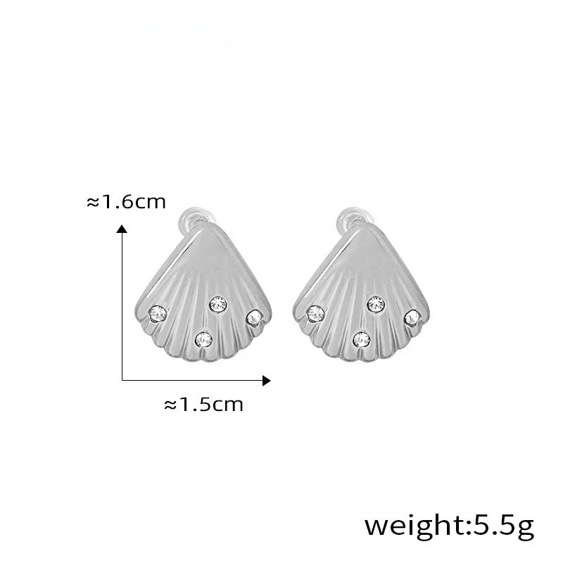 Influencer Statement Shell Pendant Necklace Earrings Set