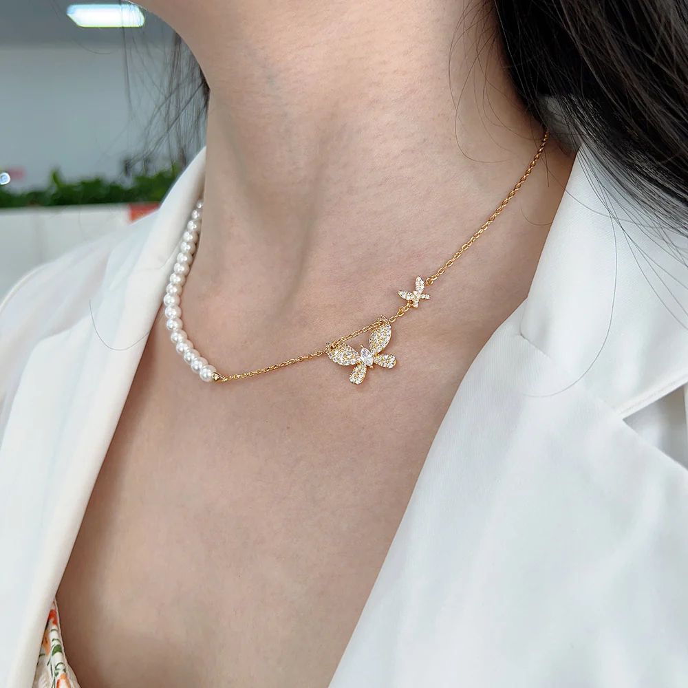 Double Butterfly Necklace