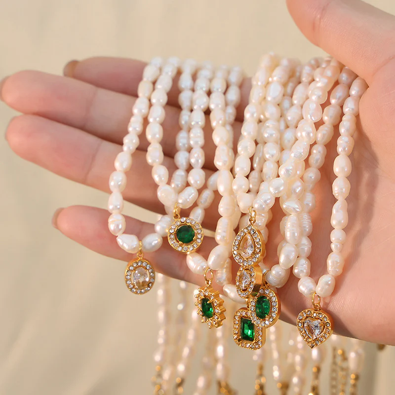 Pearl Necklace and Earring Set
