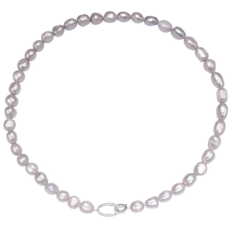 Natural Gray Baroque Pearl Necklace
