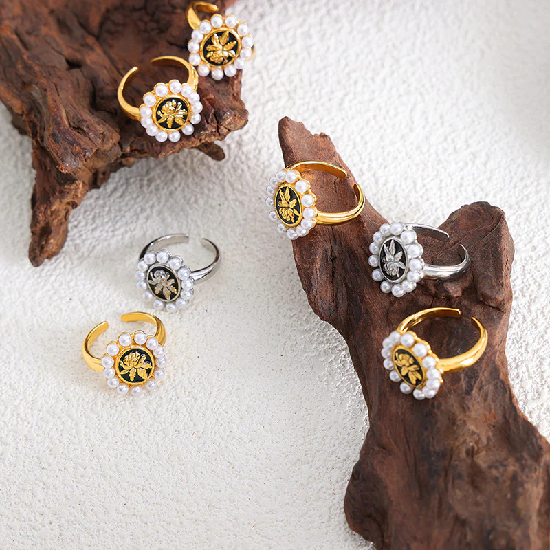 Sunflower Pearl Ring