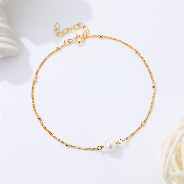 Minimalist Single Pearl Bracelet