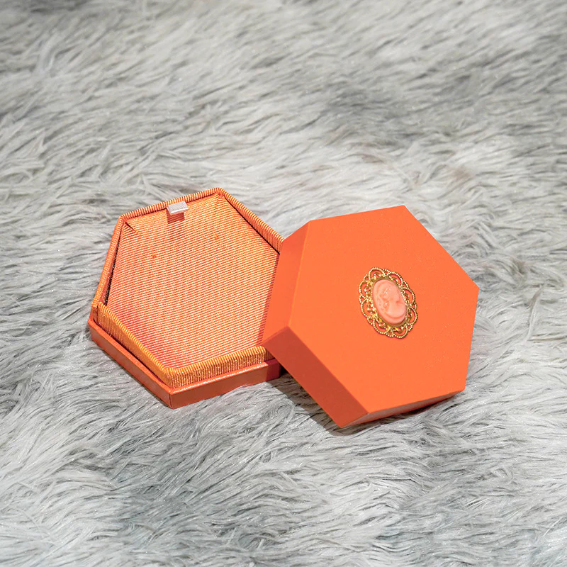 Luxury Vintage Portrait Necklace Earrings Case