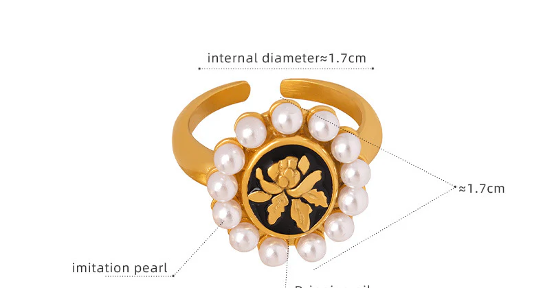 Sunflower Pearl Ring