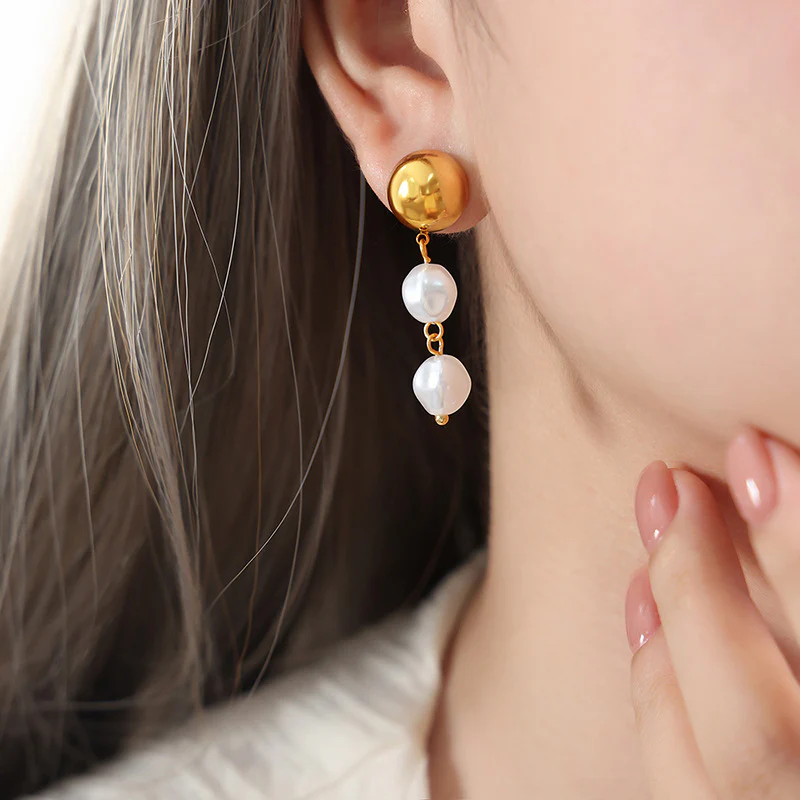 Elegant Tassel Pearl Earrings