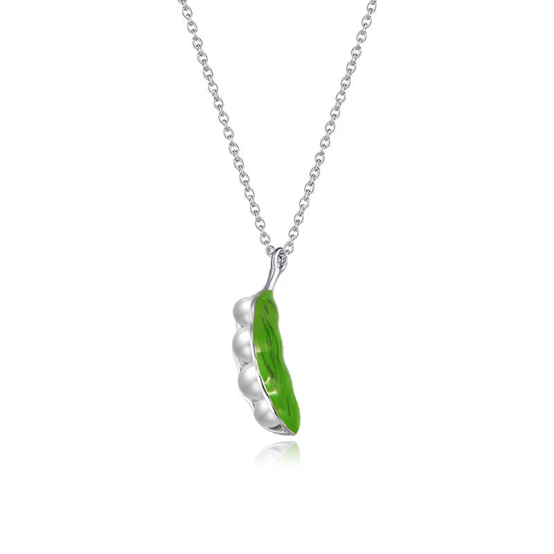 Enamel Peas In A Pod Necklace