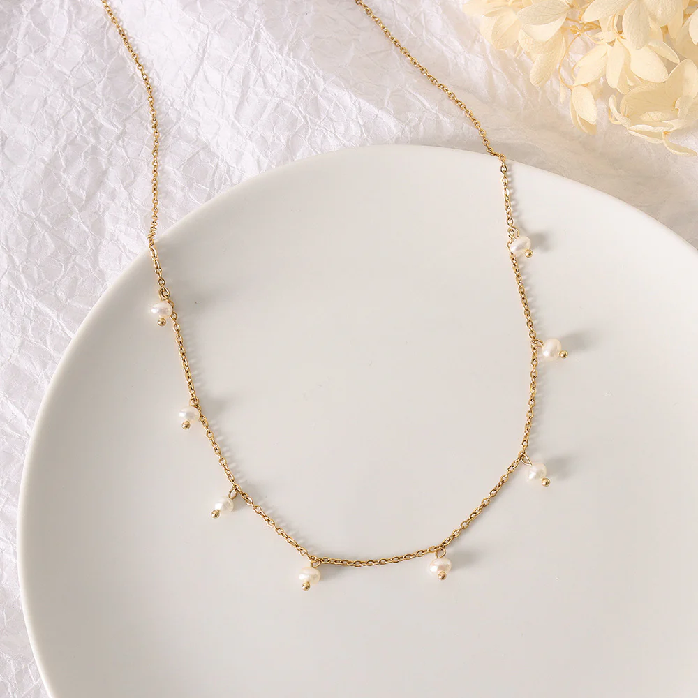 18k Gold Plated Freshwater Pearl Necklace