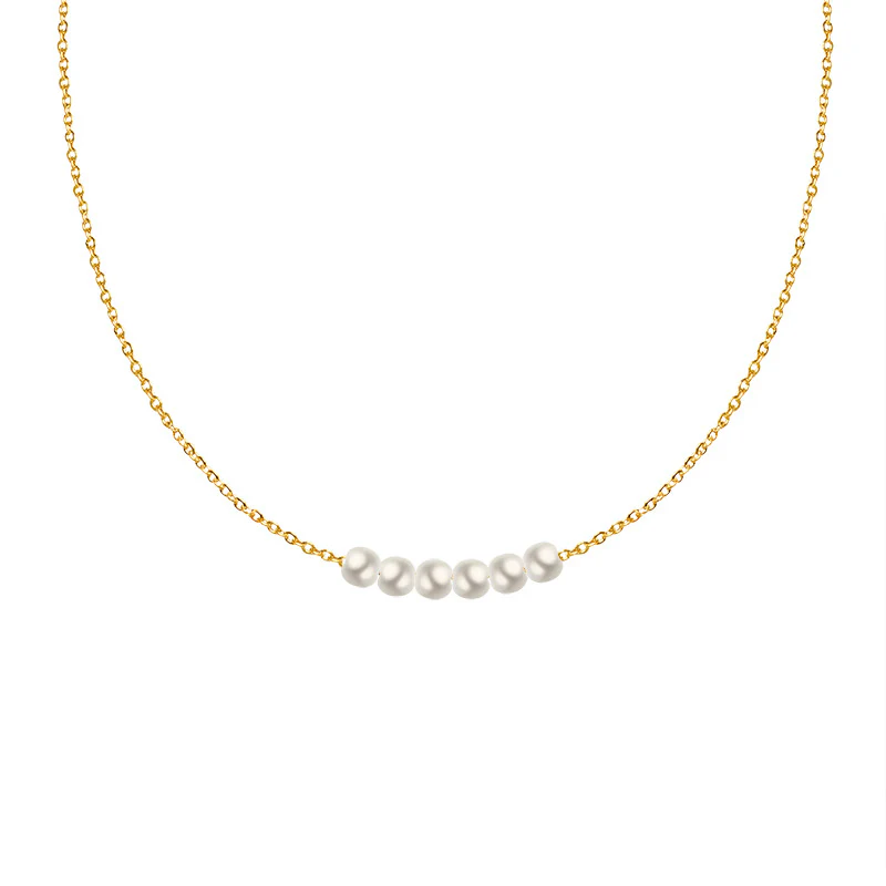 Simple Style Pearl Pendant Necklace