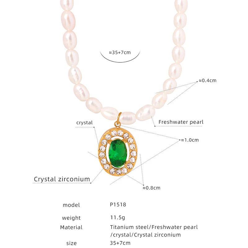 Pearl Necklace and Earring Set