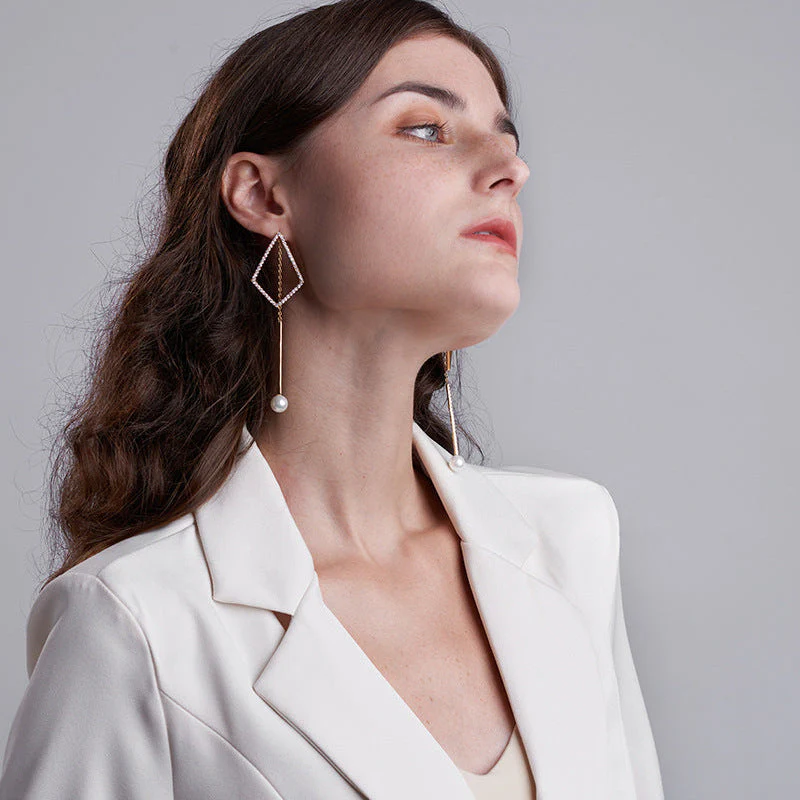 Geometric Rhombus Earrings