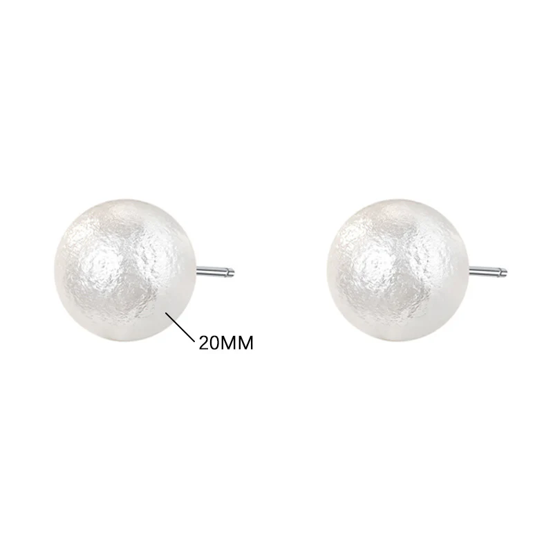 8mm 10mm 12mm 14mm 16mm 18mm 20mm Cotton Pearl Earrings