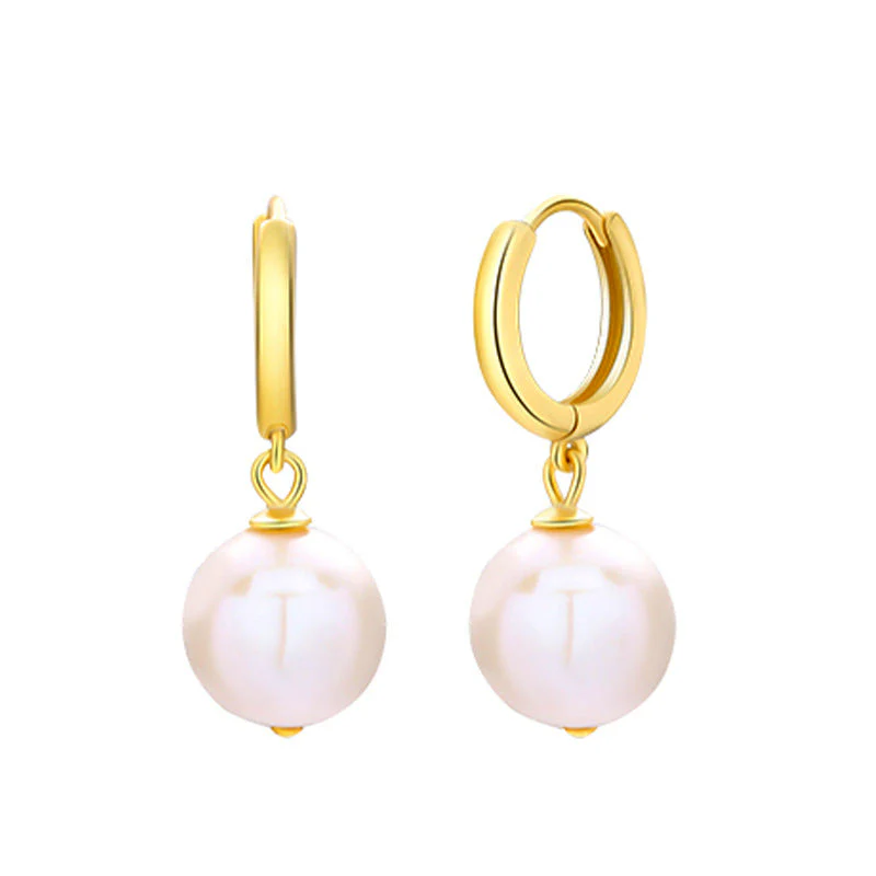Minimalist Baroque Pearl Earrings
