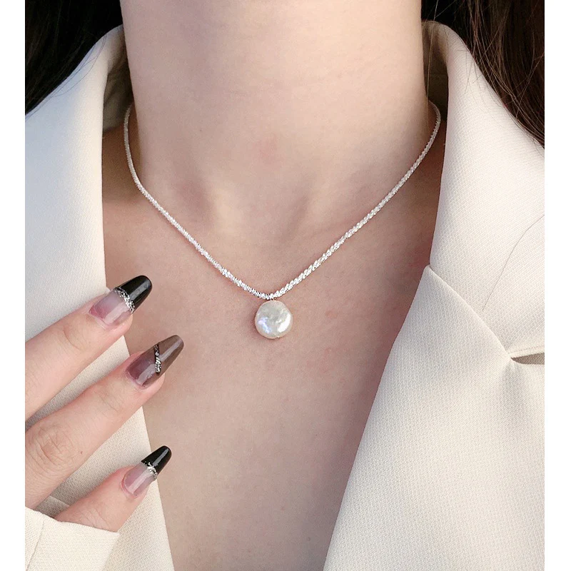 12mm Baroque Pearl Pendant Necklace