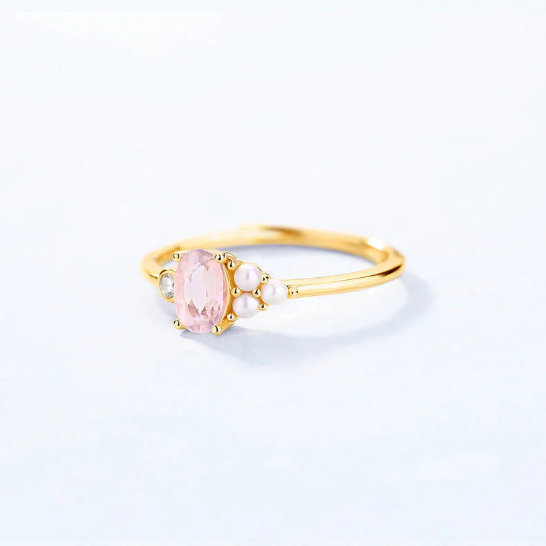Delicate Pink Pearl Ring