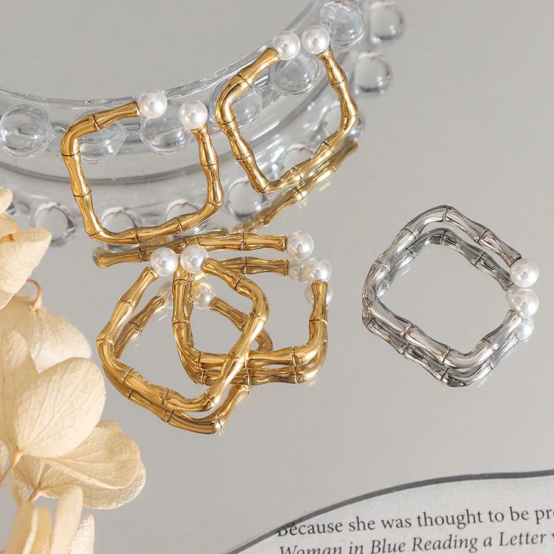 Bamboo Knot Square Ring