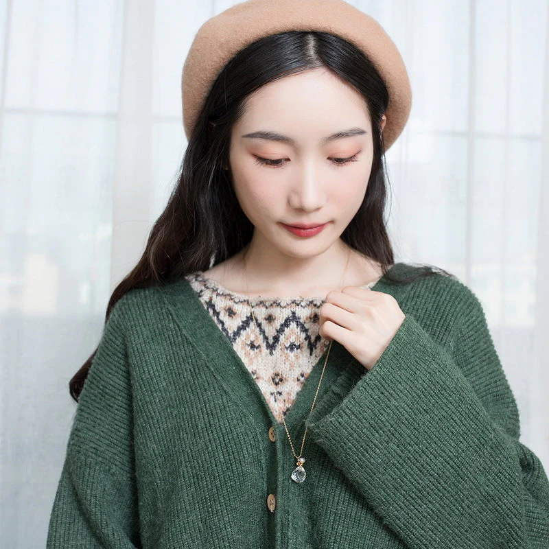 Crystal Perfume Bottle Pearl Pendant