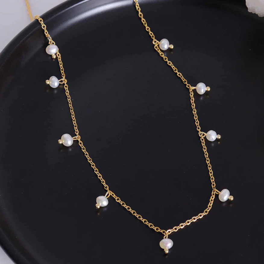 18k Gold Plated Freshwater Pearl Necklace