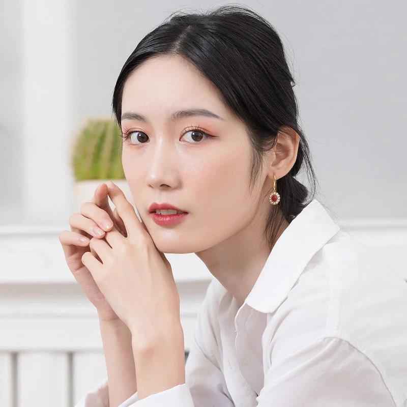 Pearl and Red Coral Earrings