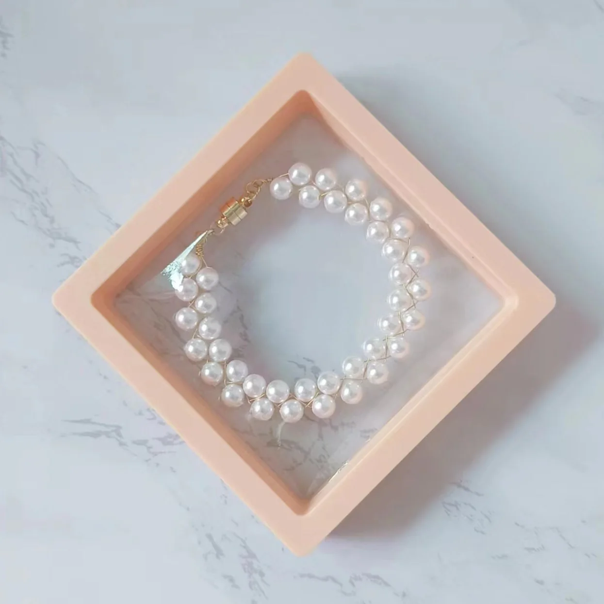 Handmade Woven Pearl Bracelet