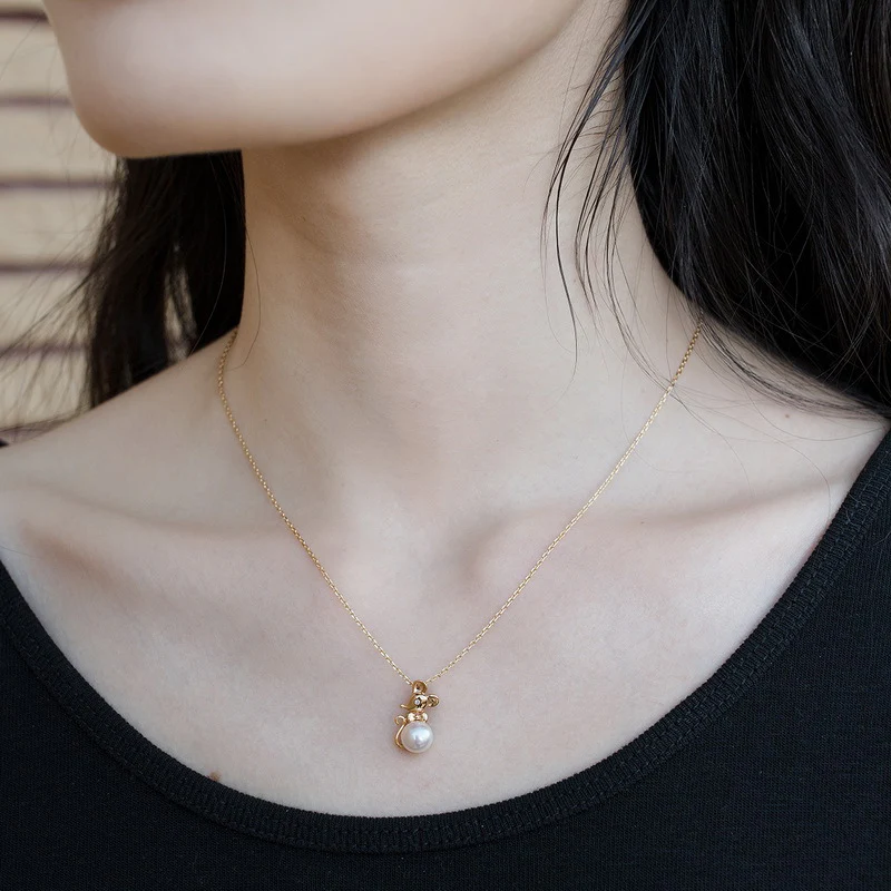 Chinese Zodiac Rat Pearl Pendant