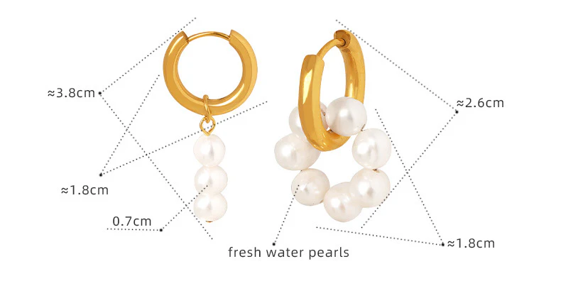 Asymmetrical Pearl Drop Earrings