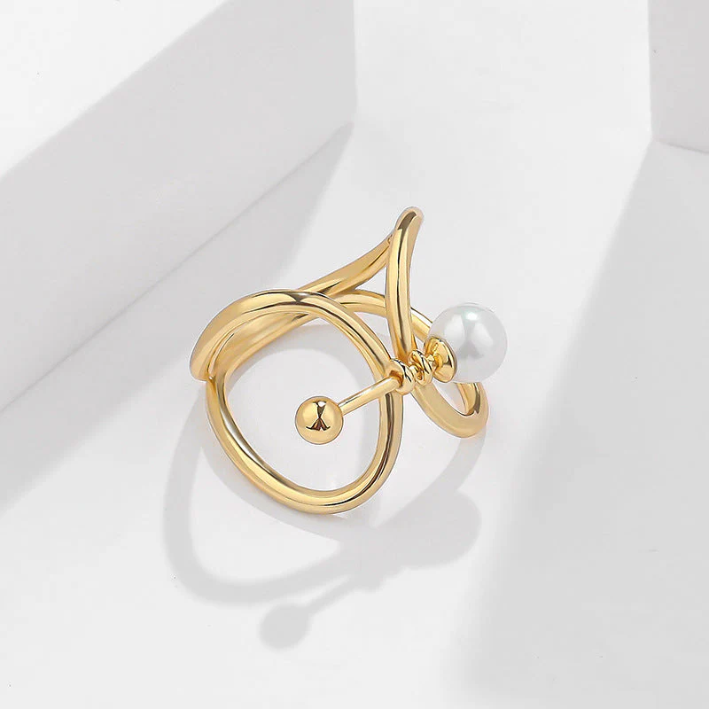 Dual Purpose Pearl Ring Earring