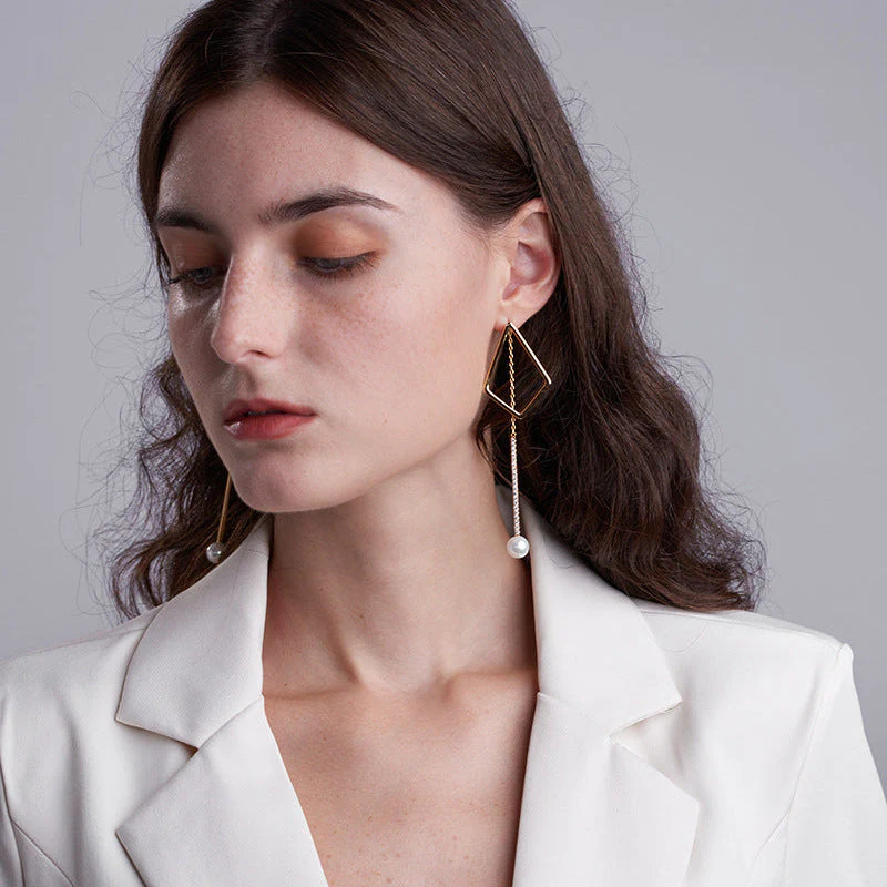 Geometric Rhombus Earrings