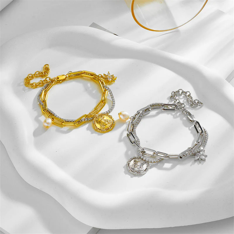 Gold Paperclip Bracelet