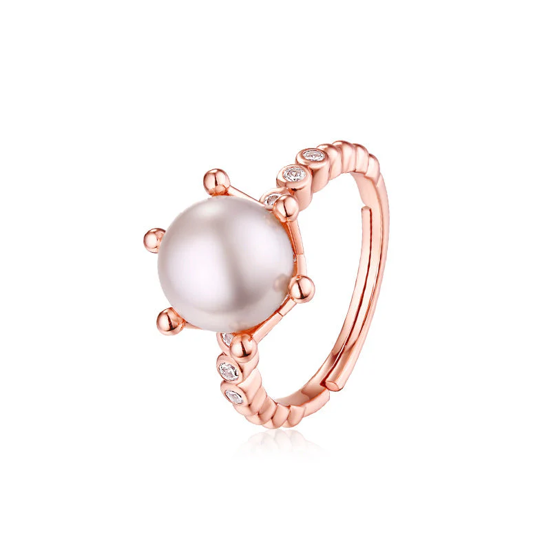 Rose Gold Pearl Ring