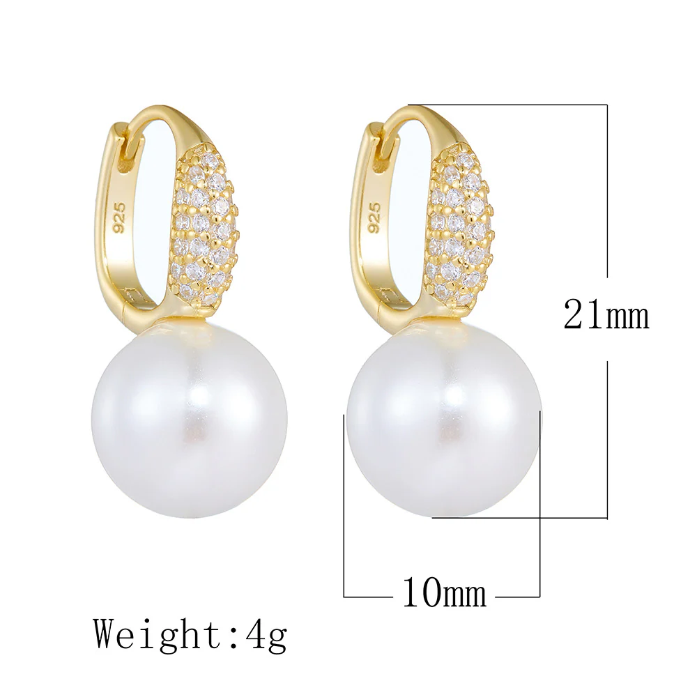 Hoop 10mm Pearl Earrings